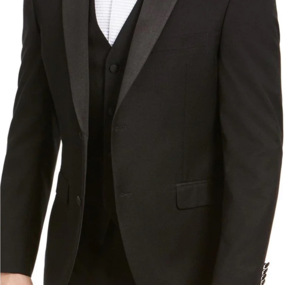 Alfani tux slim fit - worn once. Dry cleaned and ready for your next event!